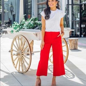 LOFT Wide Leg Red Riviera Pants size 18 Plus NWT